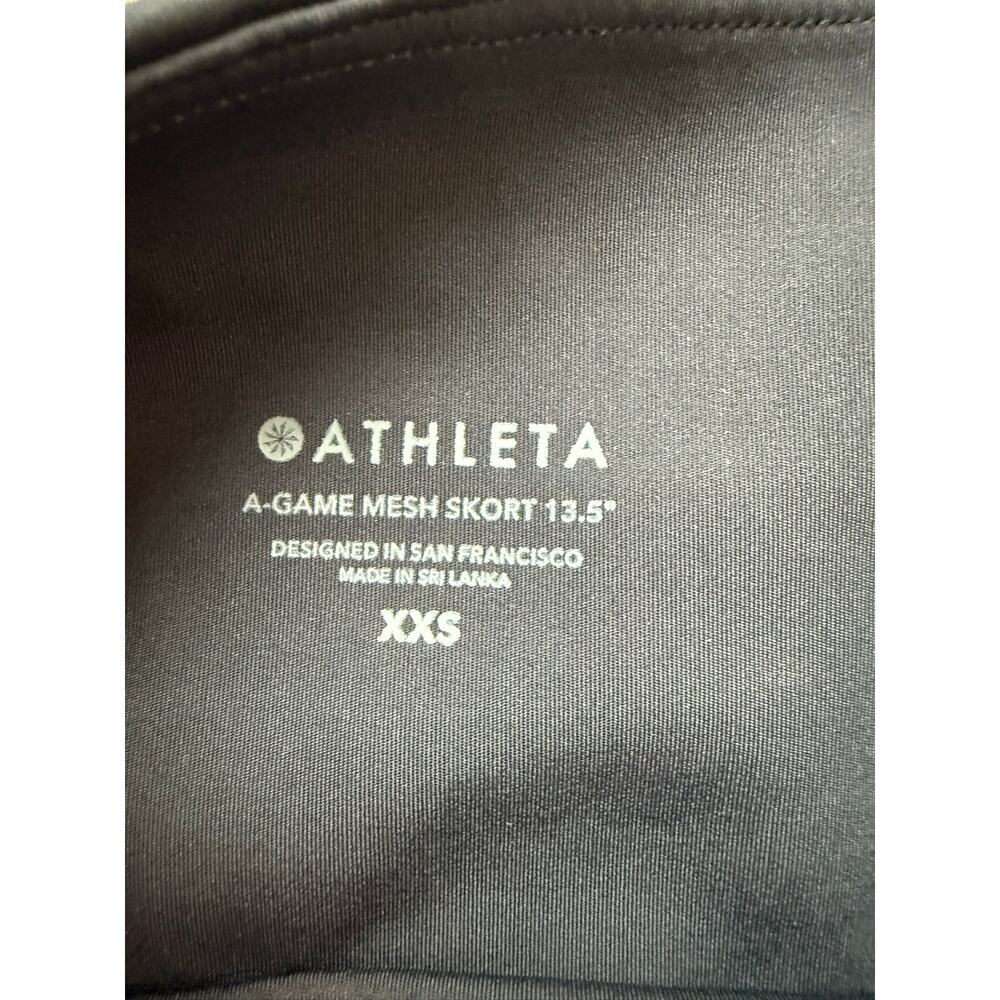 Athleta A Game Mesh Skort 13.5", Black Size XXS, athleisure, sporty - Picture 3 of 8